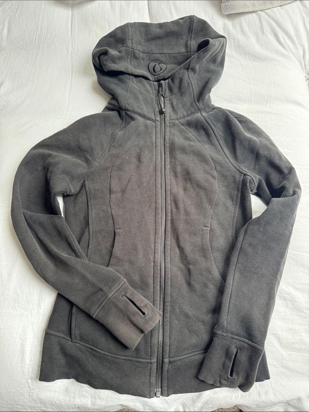 Lululemon Full-Zip Scuba Hoodie Jacket Black Sz 2